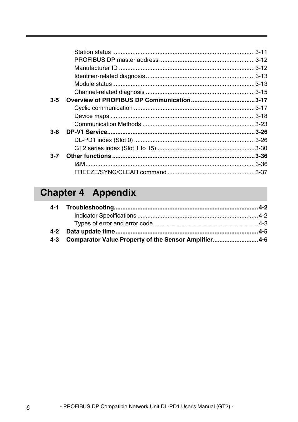 Chapter 4 appendix | KEYENCE DL-PD1 User Manual | Page 8 / 72
