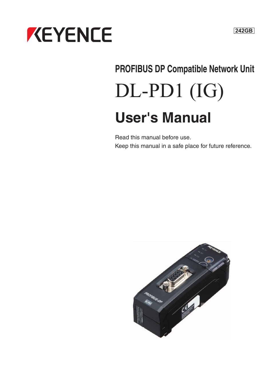 KEYENCE DL-PD1 User Manual | 74 pages