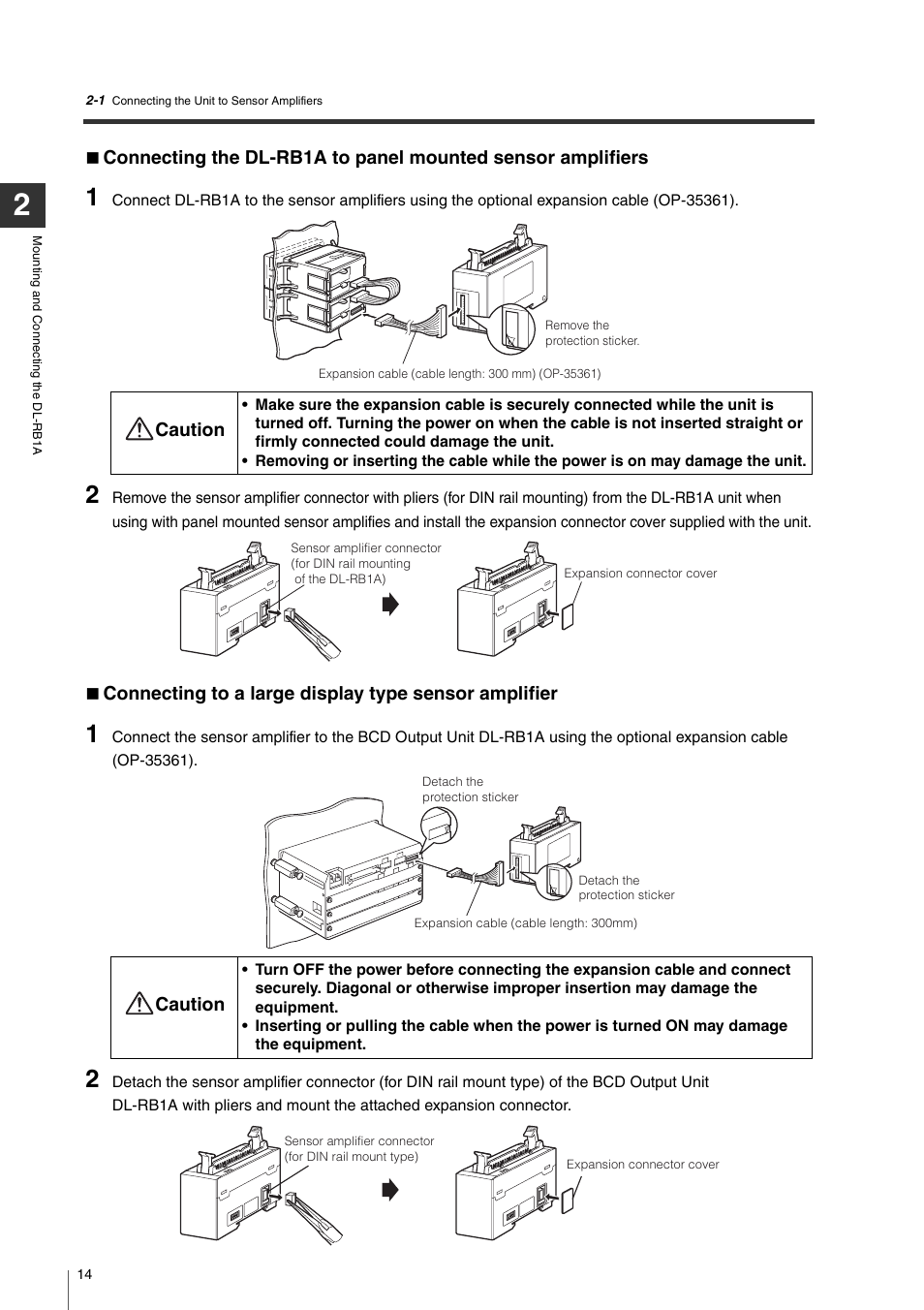 Caution | KEYENCE DL-RB1A User Manual | Page 16 / 40