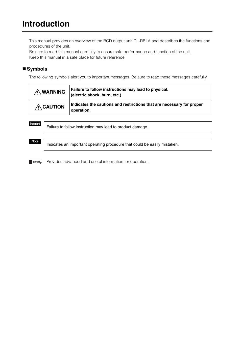 Introduction | KEYENCE DL-RB1A User Manual | Page 2 / 40