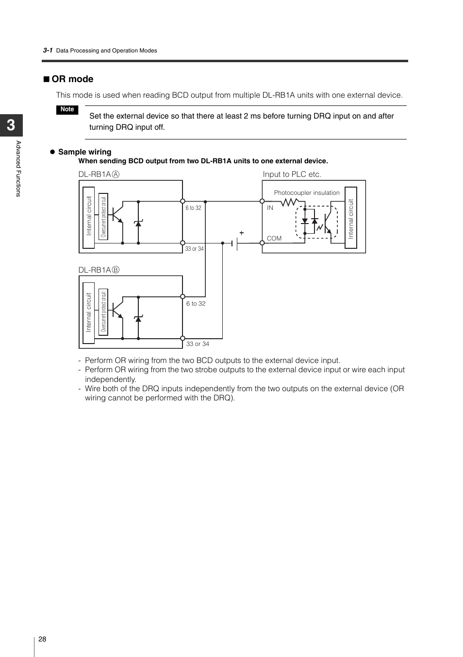 Or mode | KEYENCE DL-RB1A User Manual | Page 30 / 40