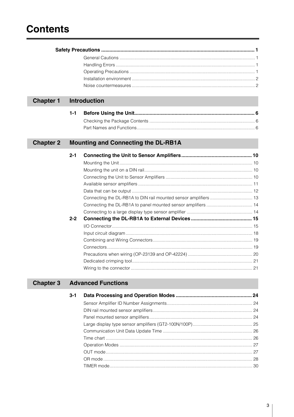 KEYENCE DL-RB1A User Manual | Page 5 / 40