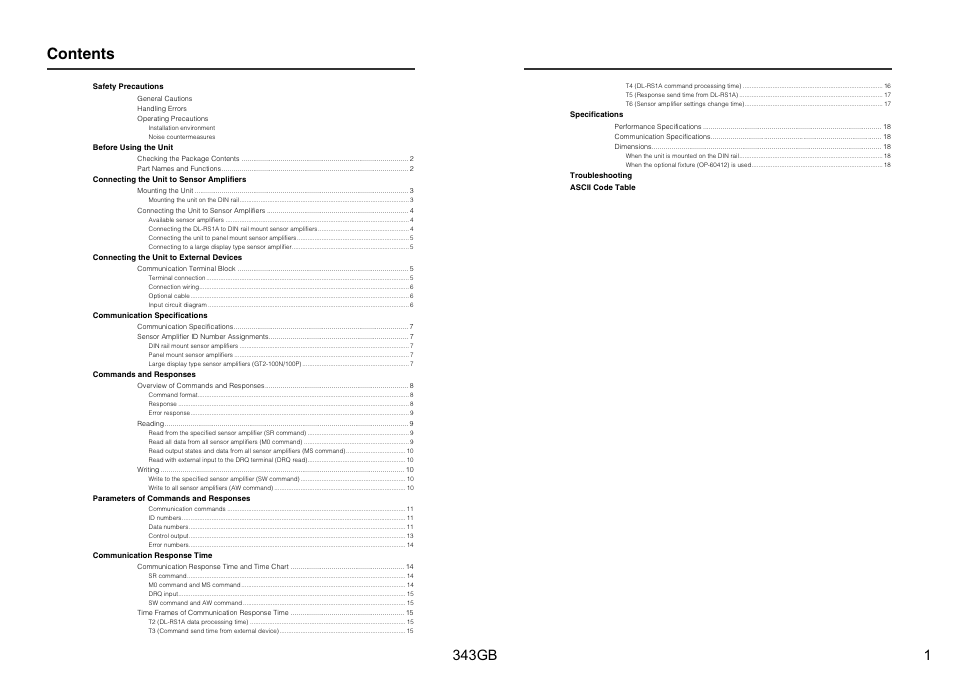 KEYENCE DL-RS1A User Manual | Page 3 / 24