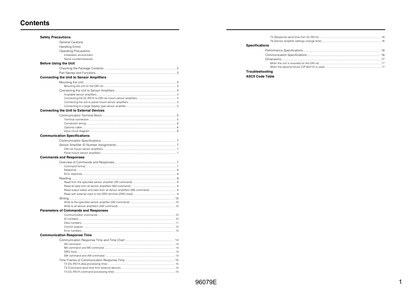 KEYENCE DL-RS1A/GT-70A User Manual | Page 3 / 24