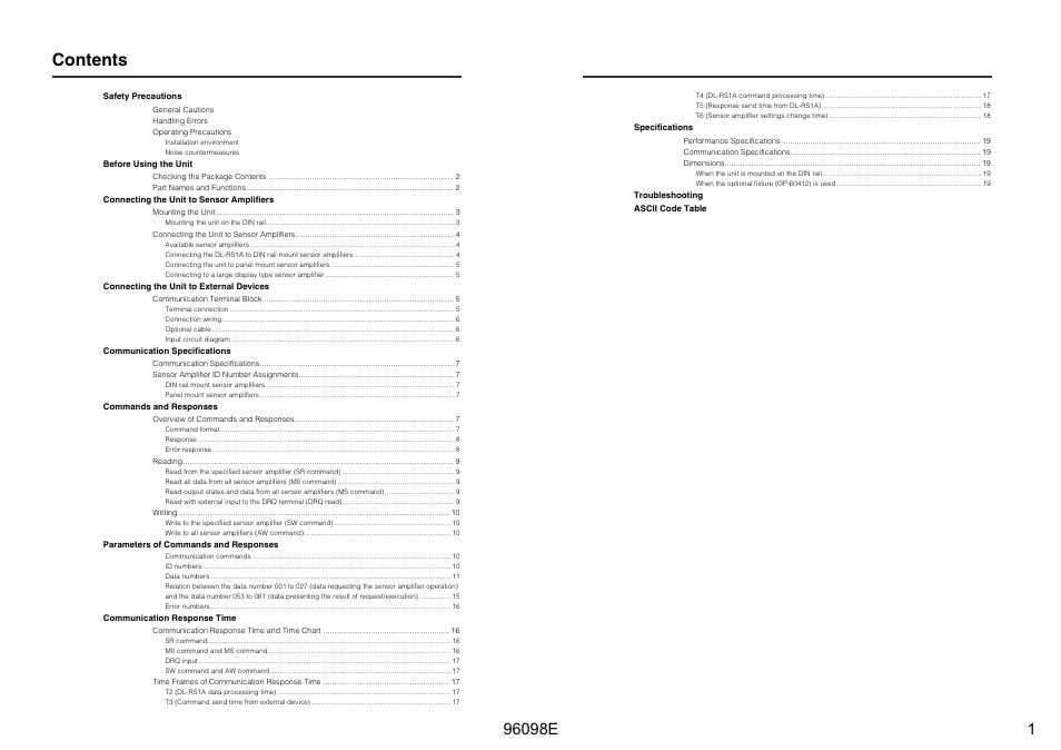 KEYENCE DL-RS1A/IB User Manual | Page 3 / 24