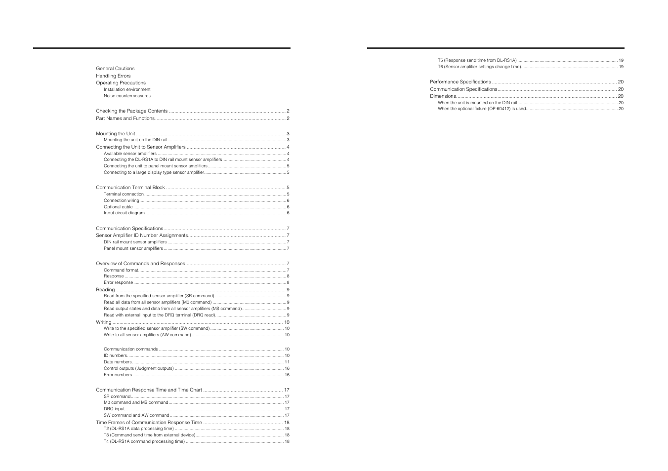 KEYENCE DL-RS1A/IG User Manual | Page 3 / 28