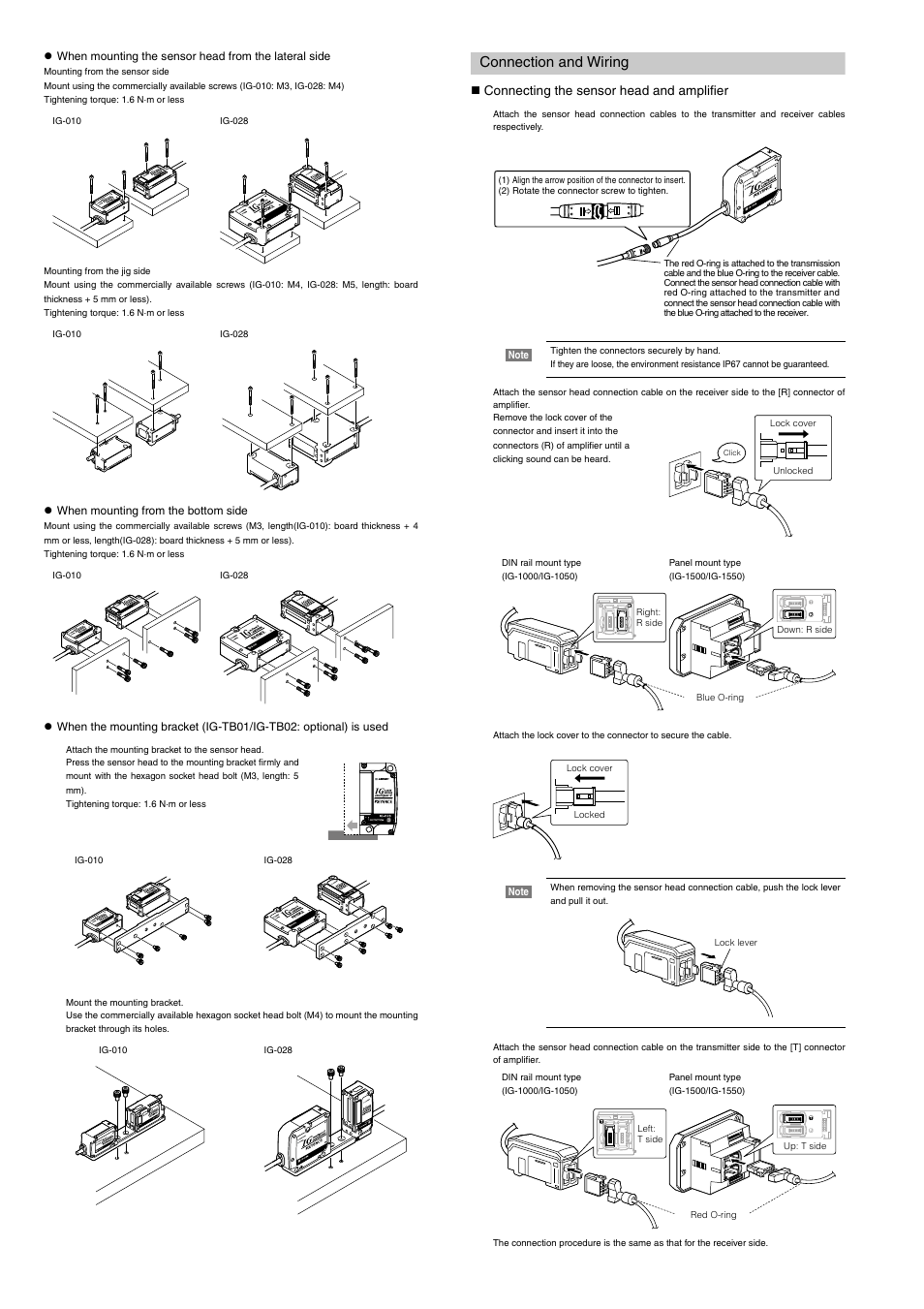 Connection and wiring | KEYENCE IG Series User Manual | Page 4 / 10