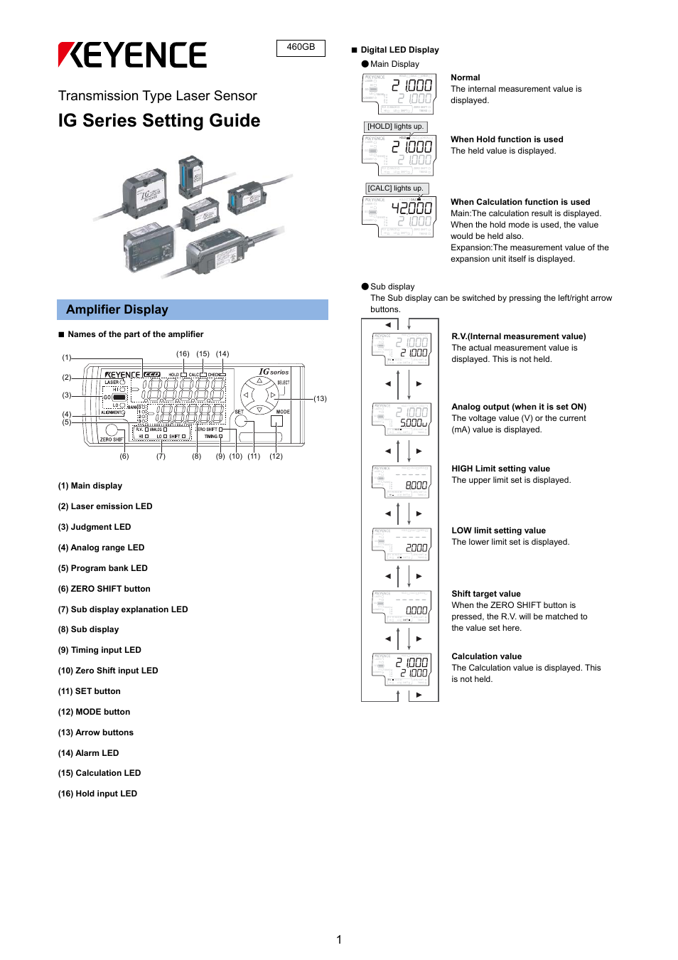 KEYENCE IG Series User Manual | 4 pages