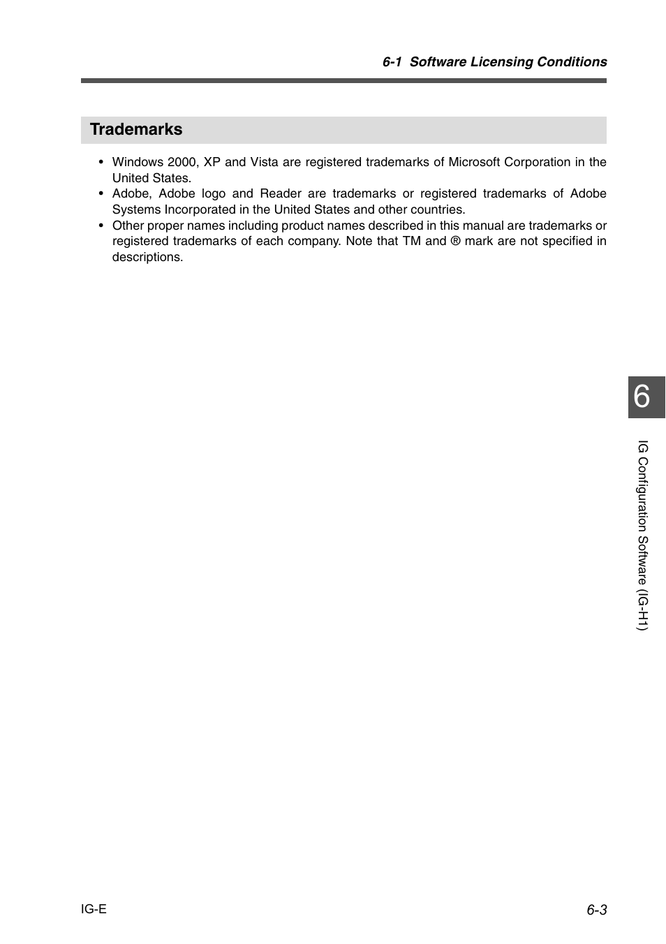 Trademarks, Trademarks -3 | KEYENCE IG Series User Manual | Page 125 / 164