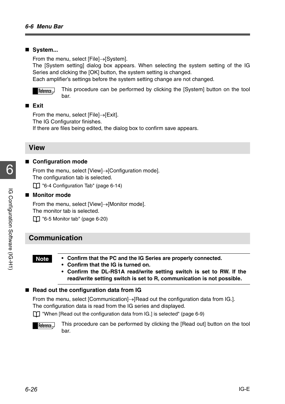 View, Communication, View -26 communication -26 | View communication | KEYENCE IG Series User Manual | Page 148 / 164