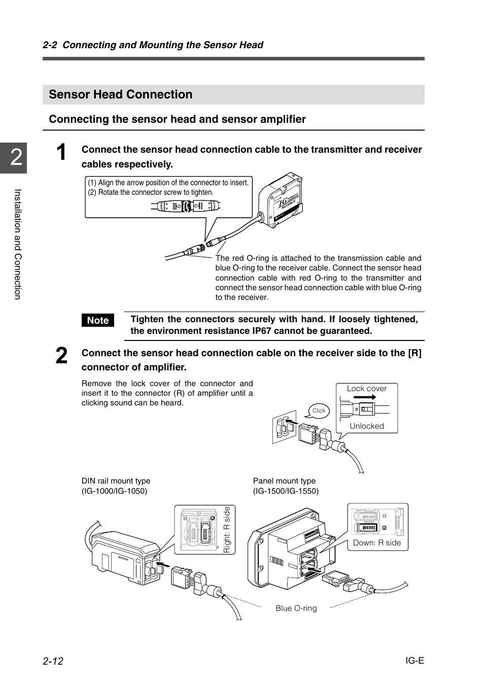 Sensor head connection, Sensor head connection -12 | KEYENCE IG Series User Manual | Page 34 / 164