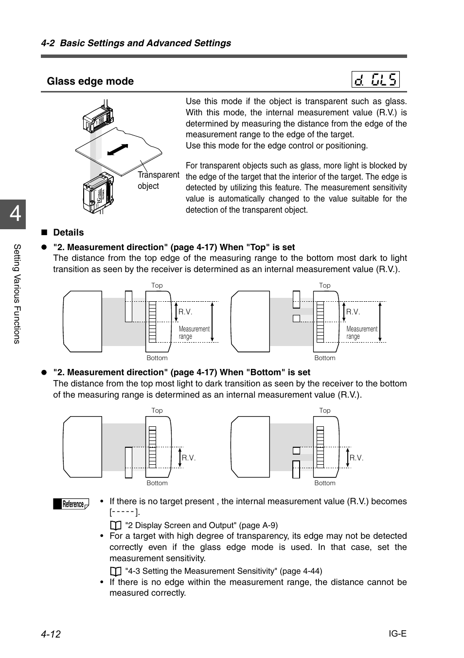 Glass edge mode | KEYENCE IG Series User Manual | Page 70 / 164