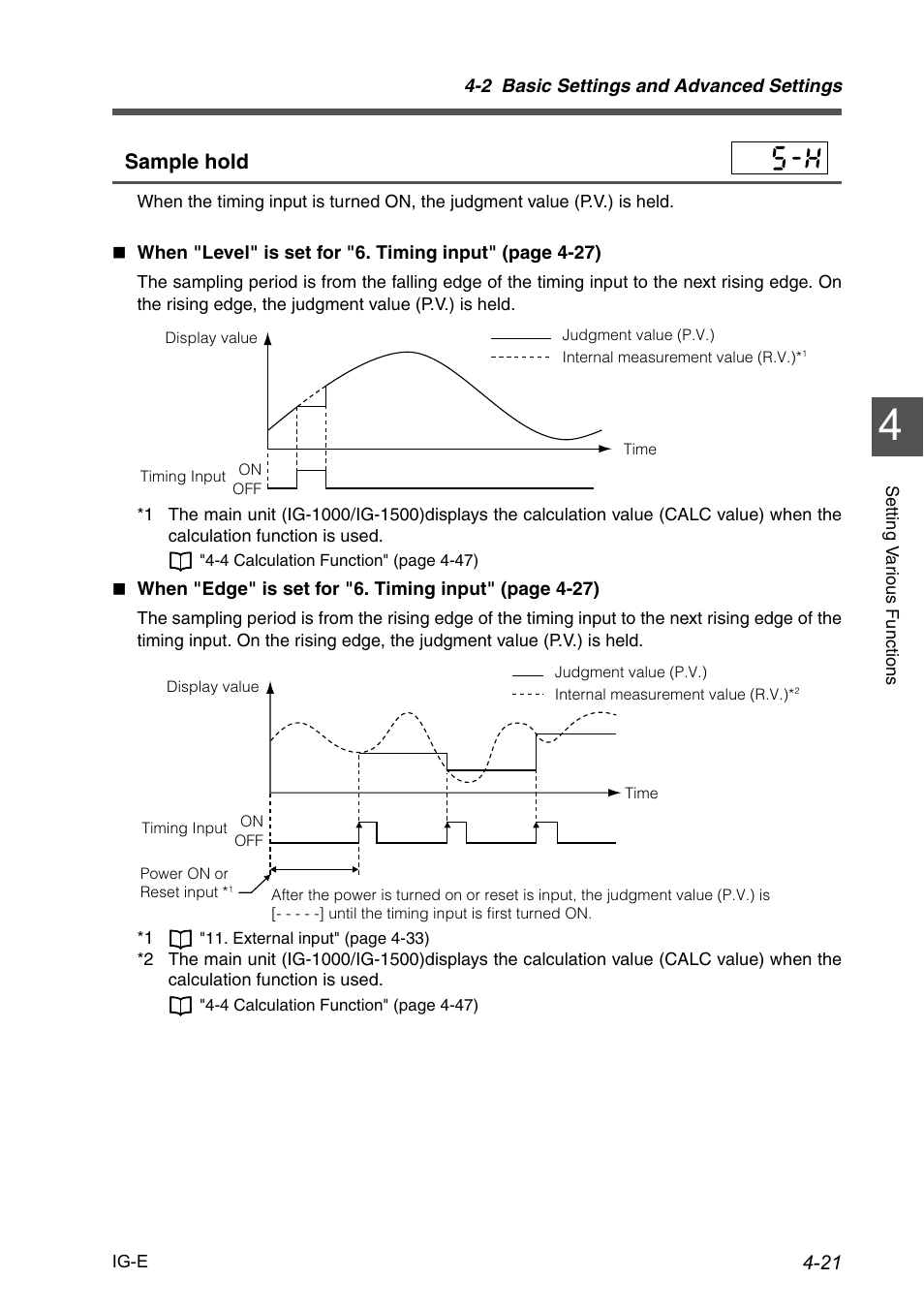 Sample hold | KEYENCE IG Series User Manual | Page 79 / 164
