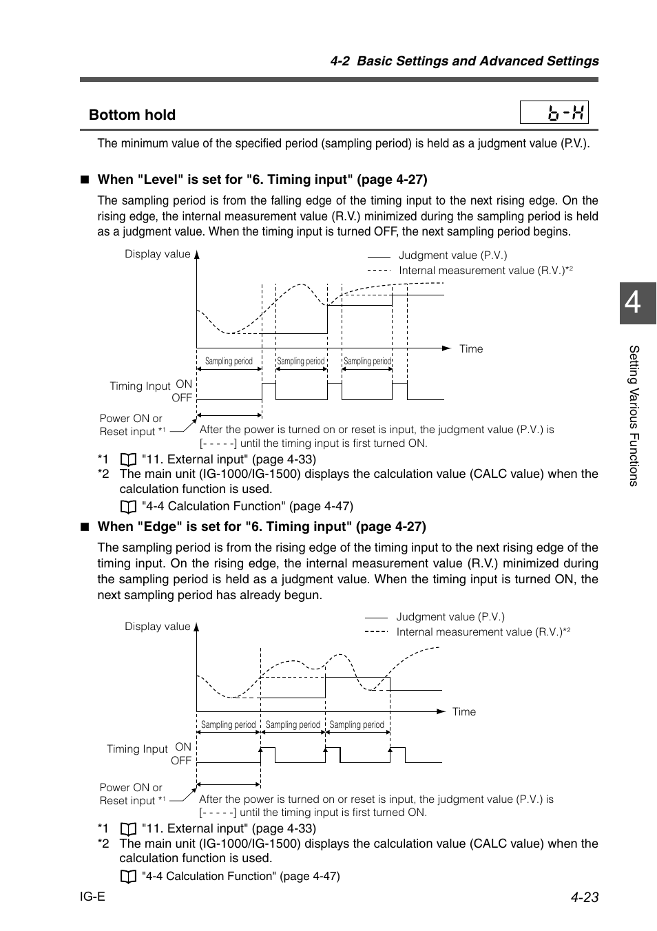 Bottom hold | KEYENCE IG Series User Manual | Page 81 / 164