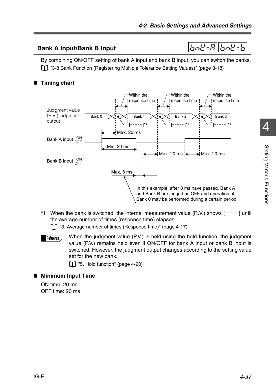 Bank a input/bank b input | KEYENCE IG Series User Manual | Page 95 / 164