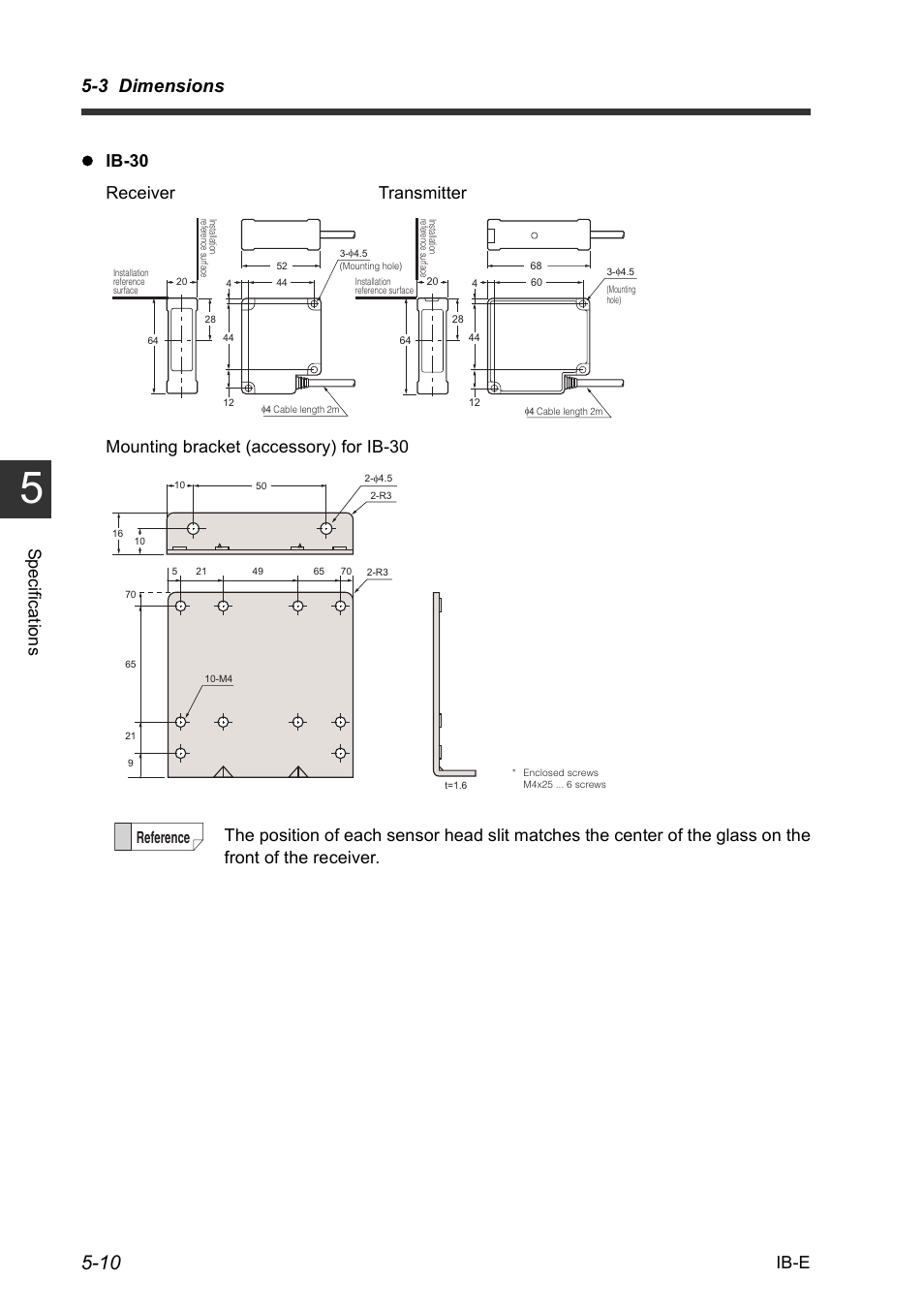 3 dimensions, Reference | KEYENCE IB Series User Manual | Page 108 / 124