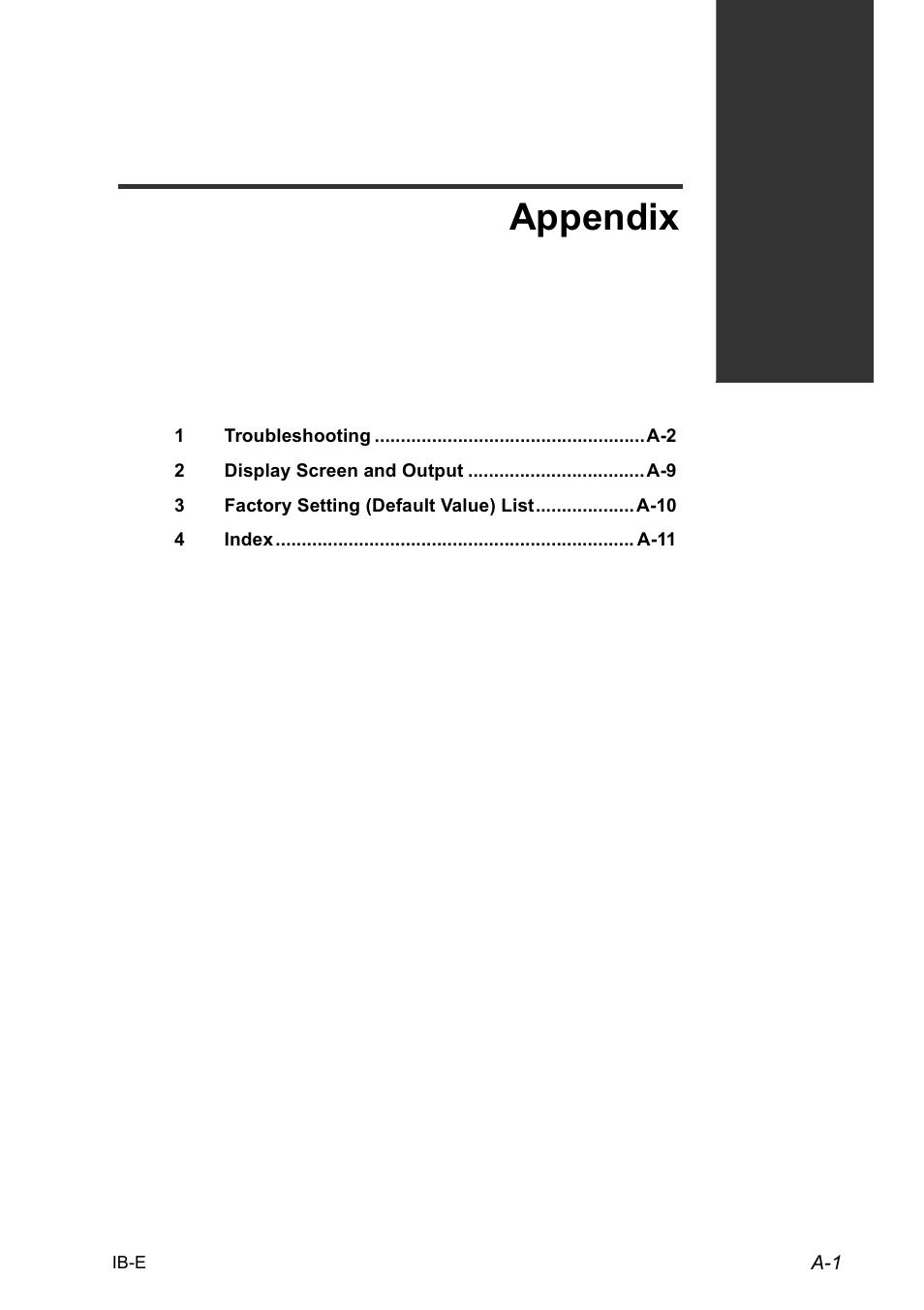 Appendix, Chapter a appendix | KEYENCE IB Series User Manual | Page 109 / 124