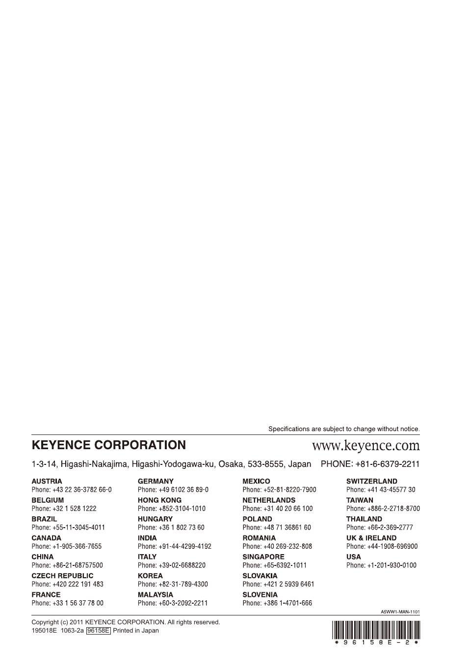 KEYENCE DL-CL1 User Manual | Page 74 / 74