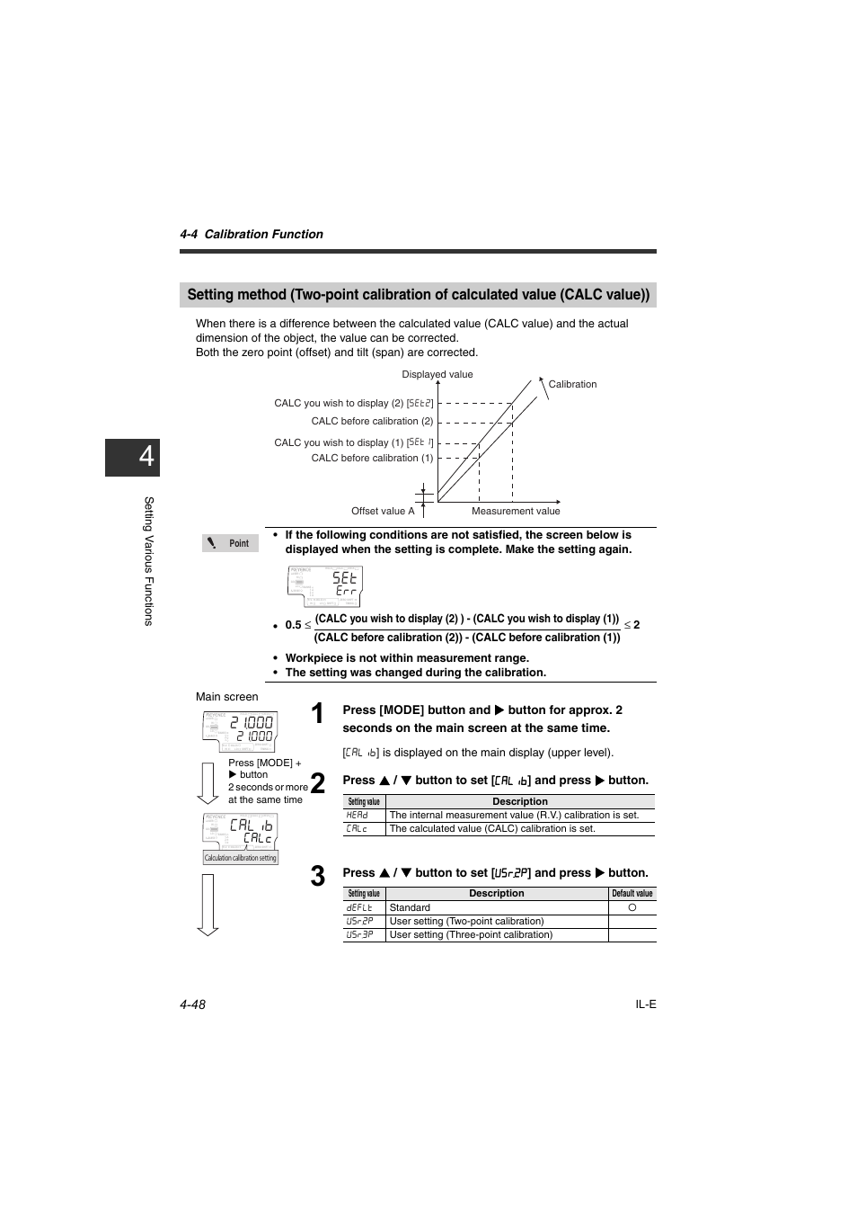 4 calibration function | KEYENCE IL Series User Manual | Page 102 / 140