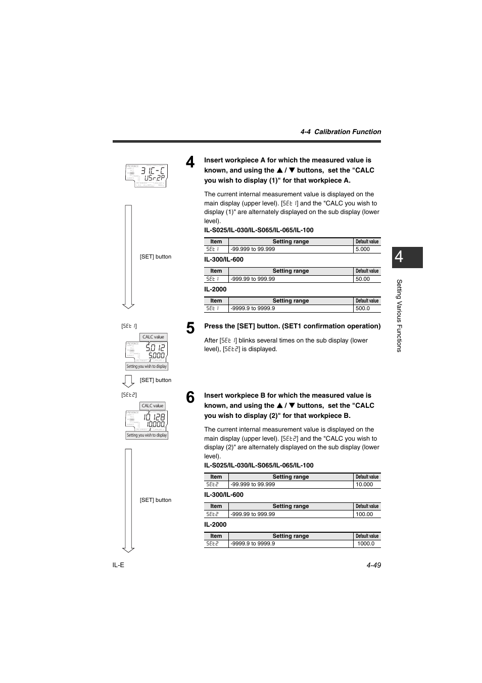 4 calibration function | KEYENCE IL Series User Manual | Page 103 / 140