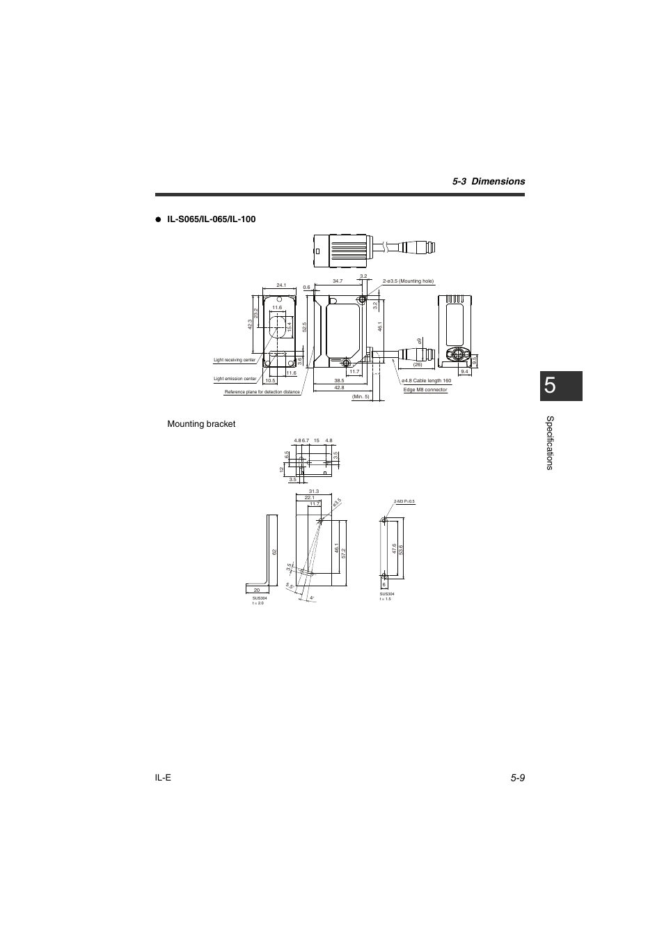 3 dimensions, Il-e | KEYENCE IL Series User Manual | Page 117 / 140