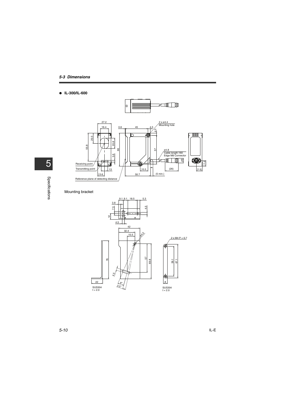 3 dimensions | KEYENCE IL Series User Manual | Page 118 / 140