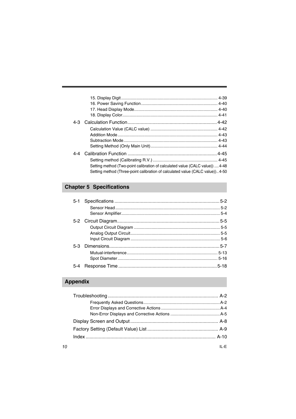 KEYENCE IL Series User Manual | Page 12 / 140