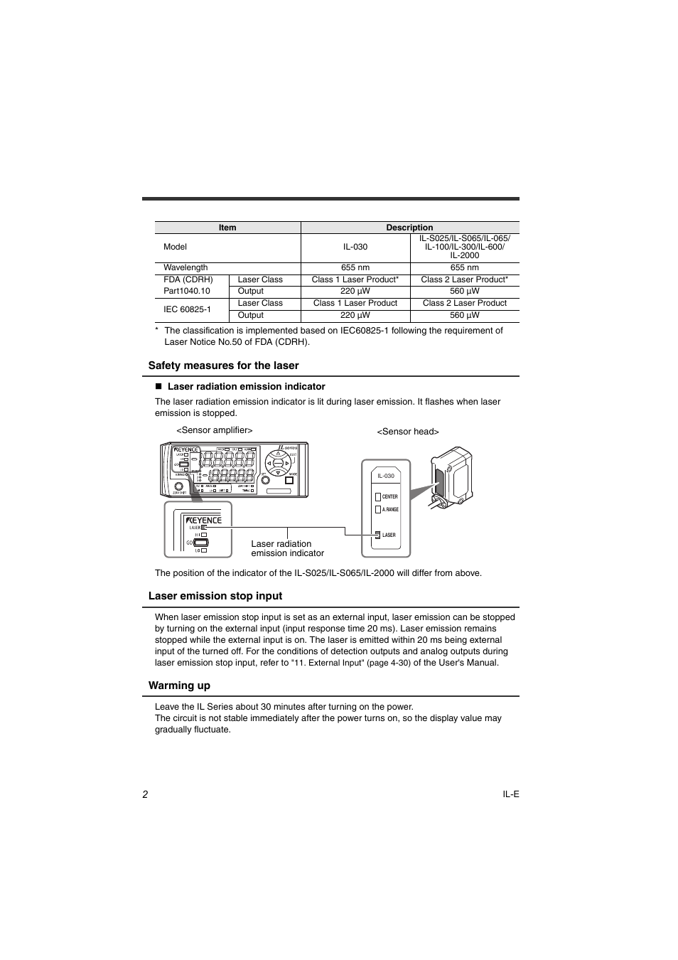 KEYENCE IL Series User Manual | Page 4 / 140