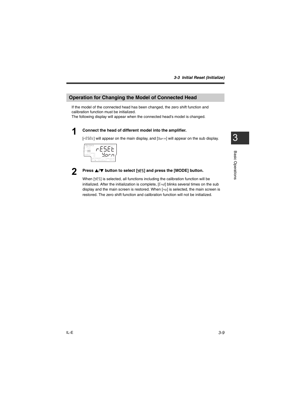 Operation for changing the model of connected head, T'5'v, Qtp | KEYENCE IL Series User Manual | Page 41 / 140