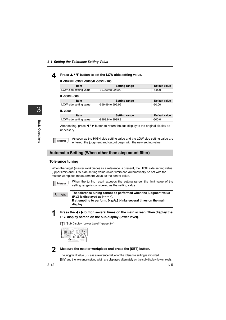 Tolerance tuning | KEYENCE IL Series User Manual | Page 44 / 140