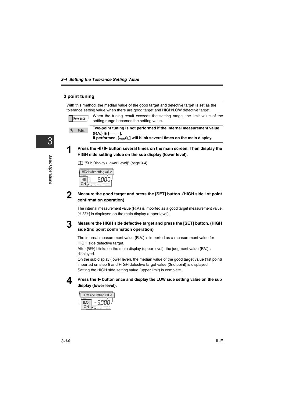 2 point tuning | KEYENCE IL Series User Manual | Page 46 / 140