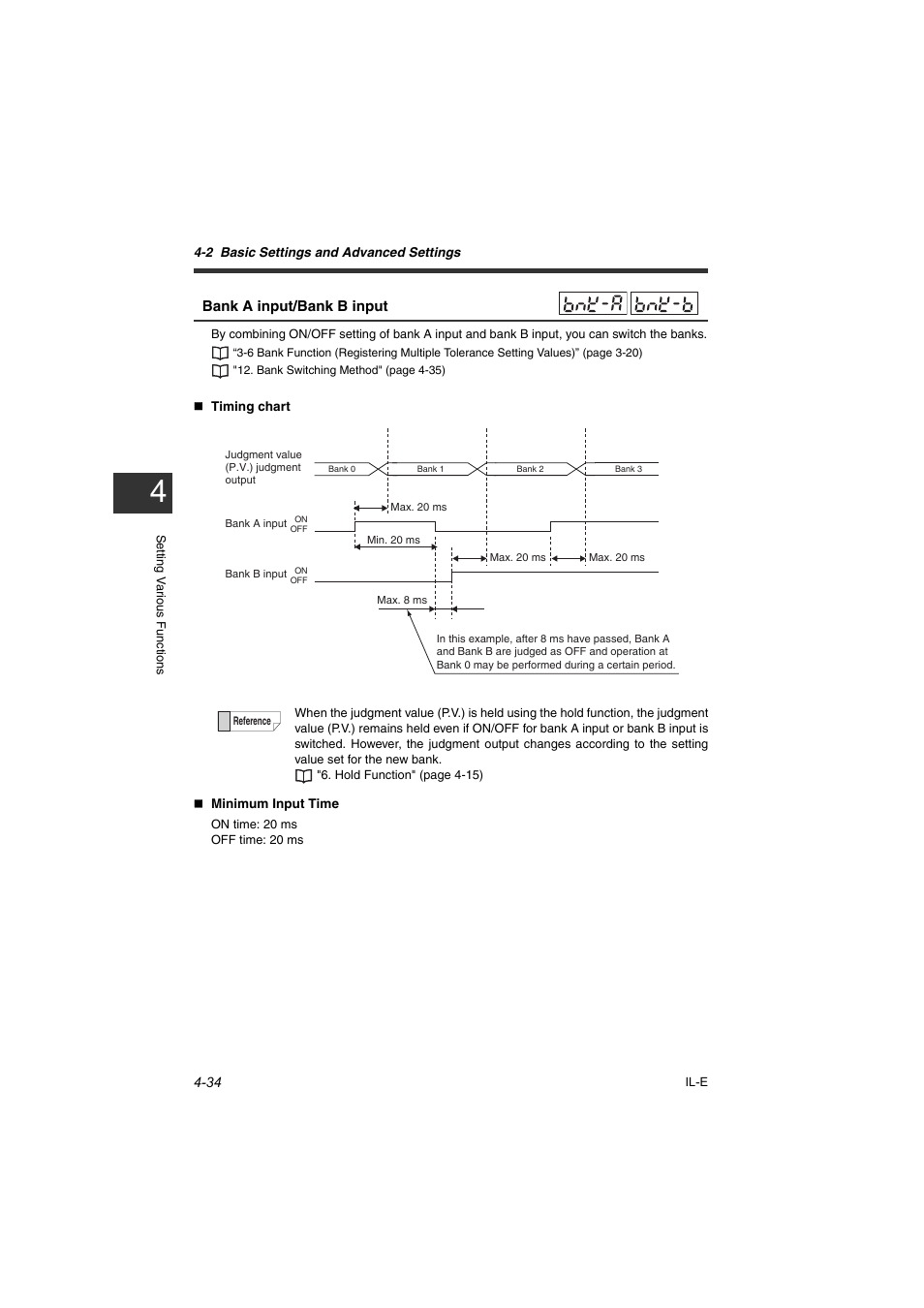 Bank a input/bank b input | KEYENCE IL Series User Manual | Page 88 / 140