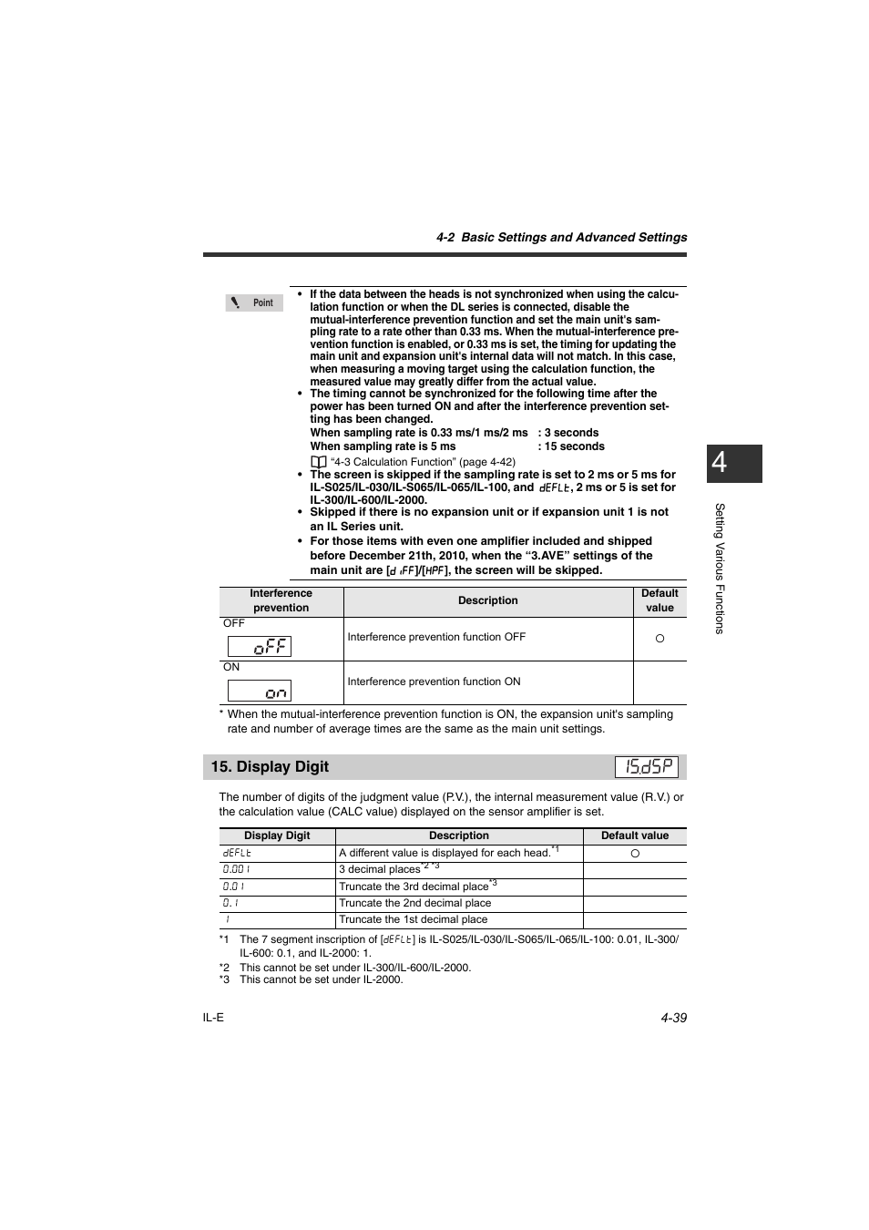 Display digit, Display digit -39 | KEYENCE IL Series User Manual | Page 93 / 140