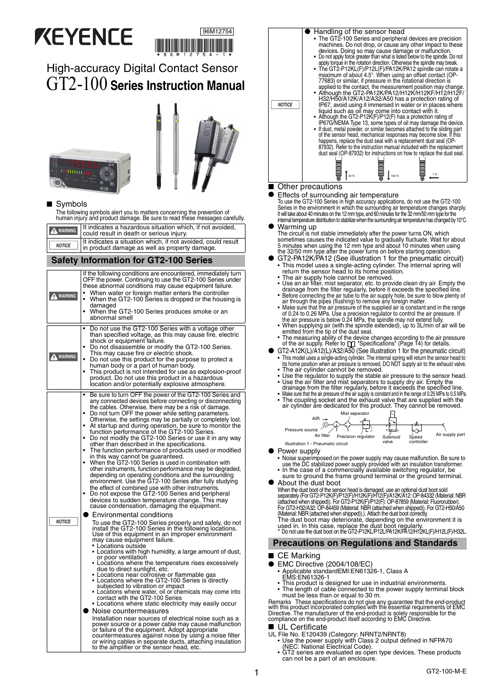 KEYENCE GT2-100 Series User Manual | 16 pages