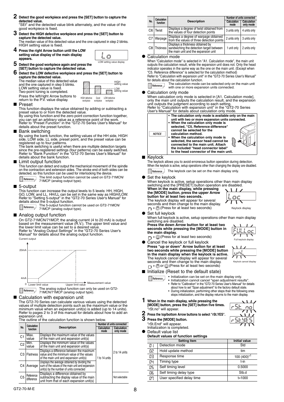 KEYENCE GT2-70 Series User Manual | Page 8 / 16