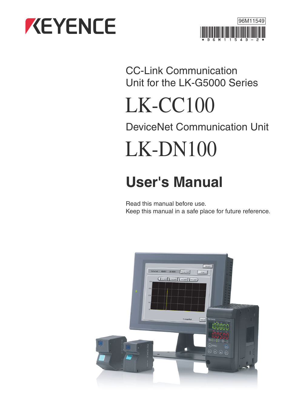 KEYENCE LK-CC100/DN100 User Manual | 72 pages