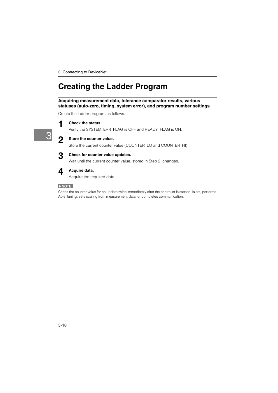 Creating the ladder program, Creating the ladder program -18 | KEYENCE LK-CC100/DN100 User Manual | Page 54 / 72