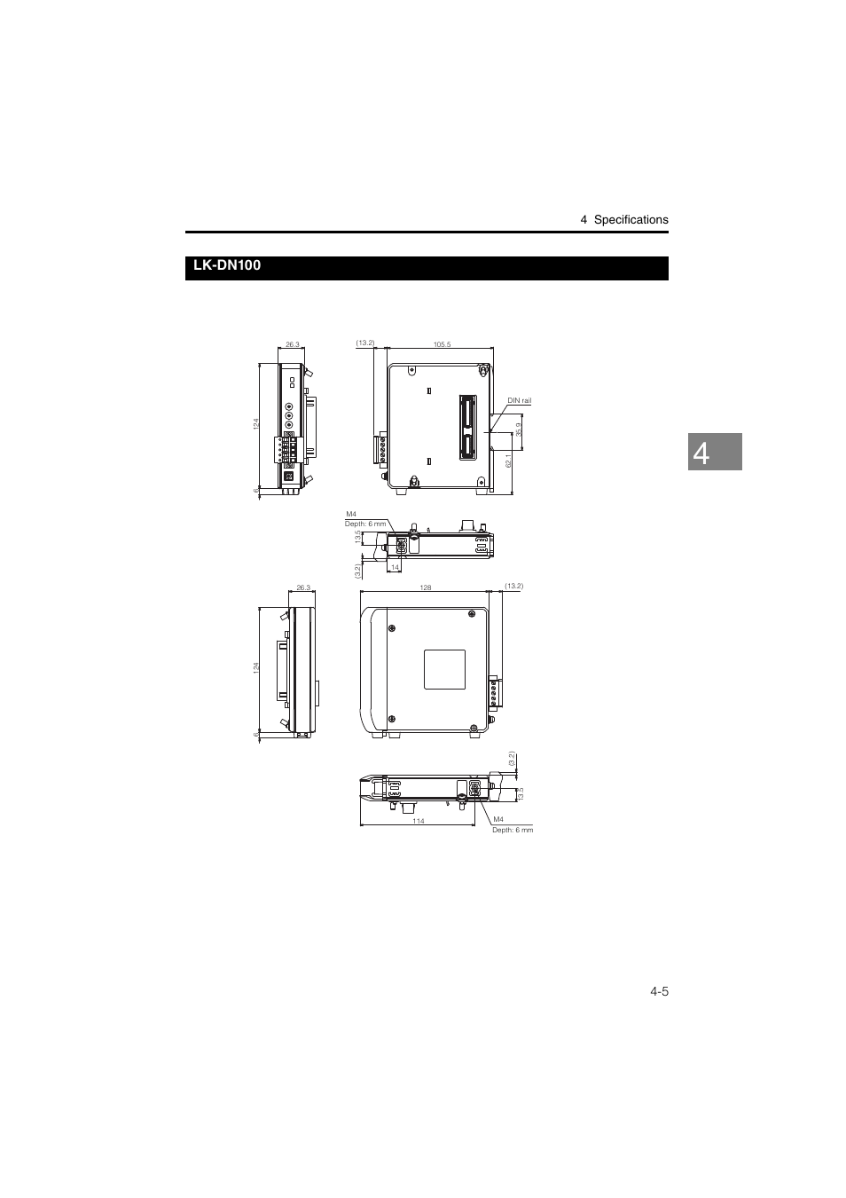 Lk-dn100, Lk-dn100 -5 | KEYENCE LK-CC100/DN100 User Manual | Page 63 / 72