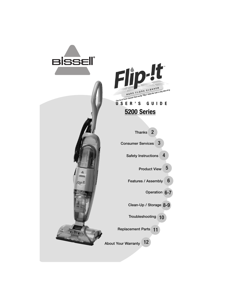 Bissell FLIP-IT 5200 User Manual | 12 pages