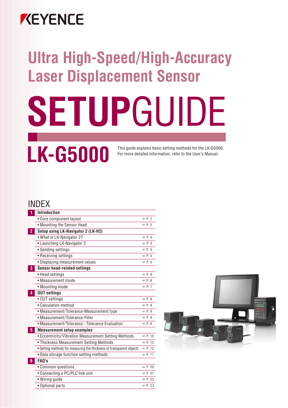 KEYENCE LK-G5000 Series User Manual | 24 pages