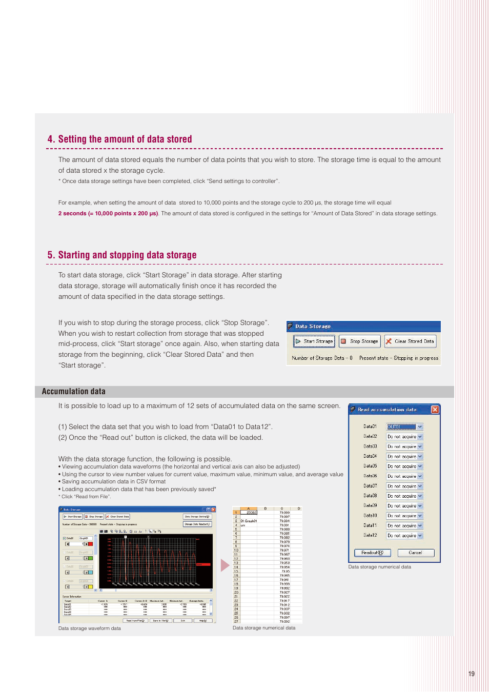 Accumulation data | KEYENCE LK-G5000 Series User Manual | Page 19 / 24