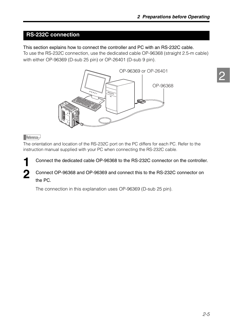 Rs-232c connection, Rs-232c connection -5 | KEYENCE LK-H2 User Manual | Page 17 / 76