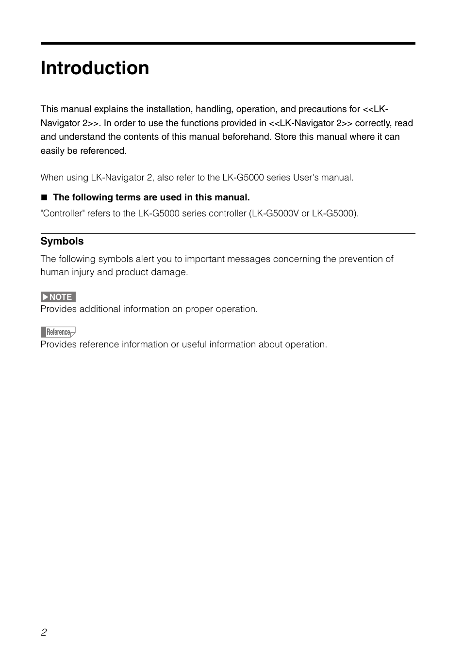 Introduction | KEYENCE LK-H2 User Manual | Page 2 / 76