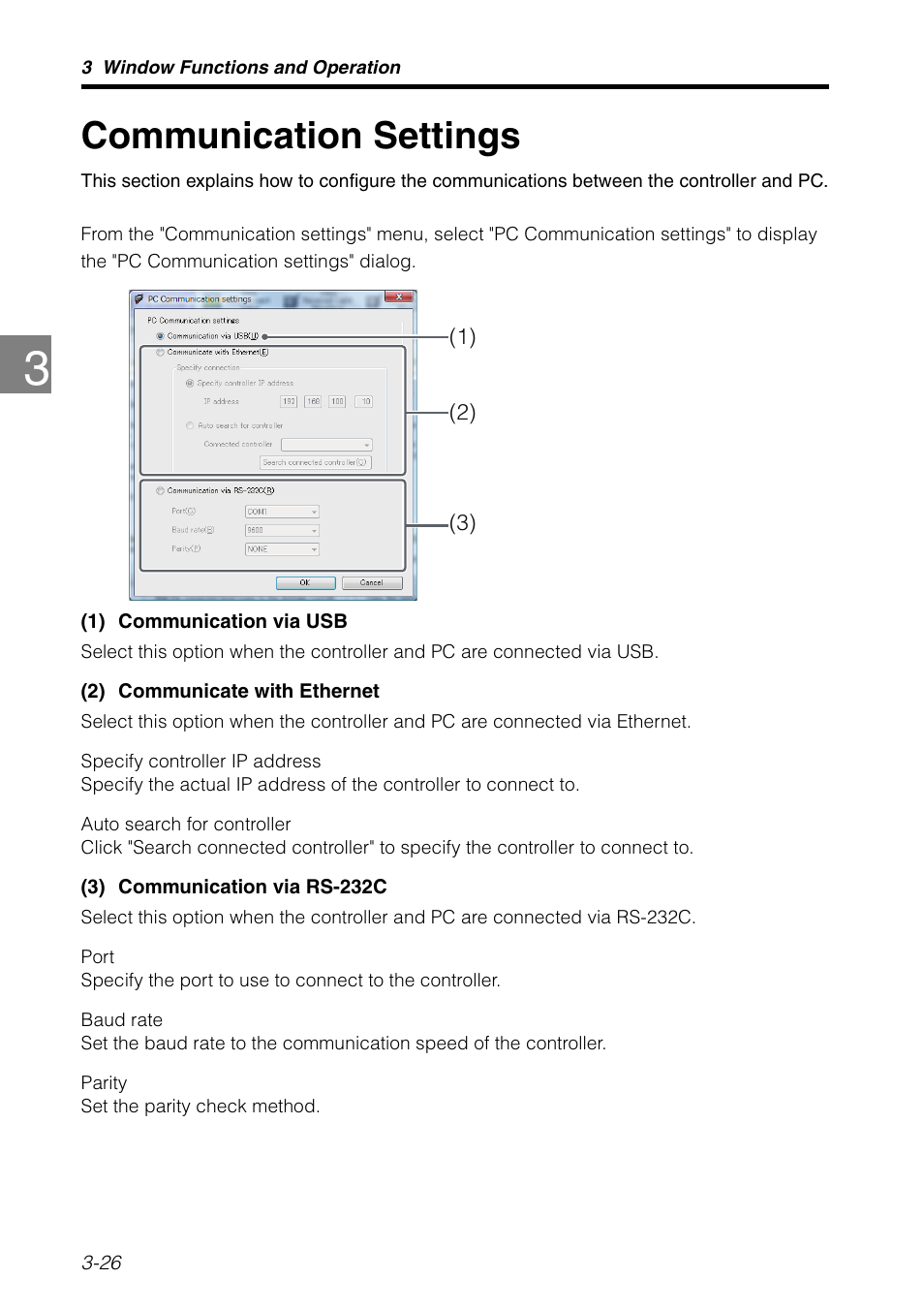 Communication settings, Communication settings -26 | KEYENCE LK-H2 User Manual | Page 50 / 76