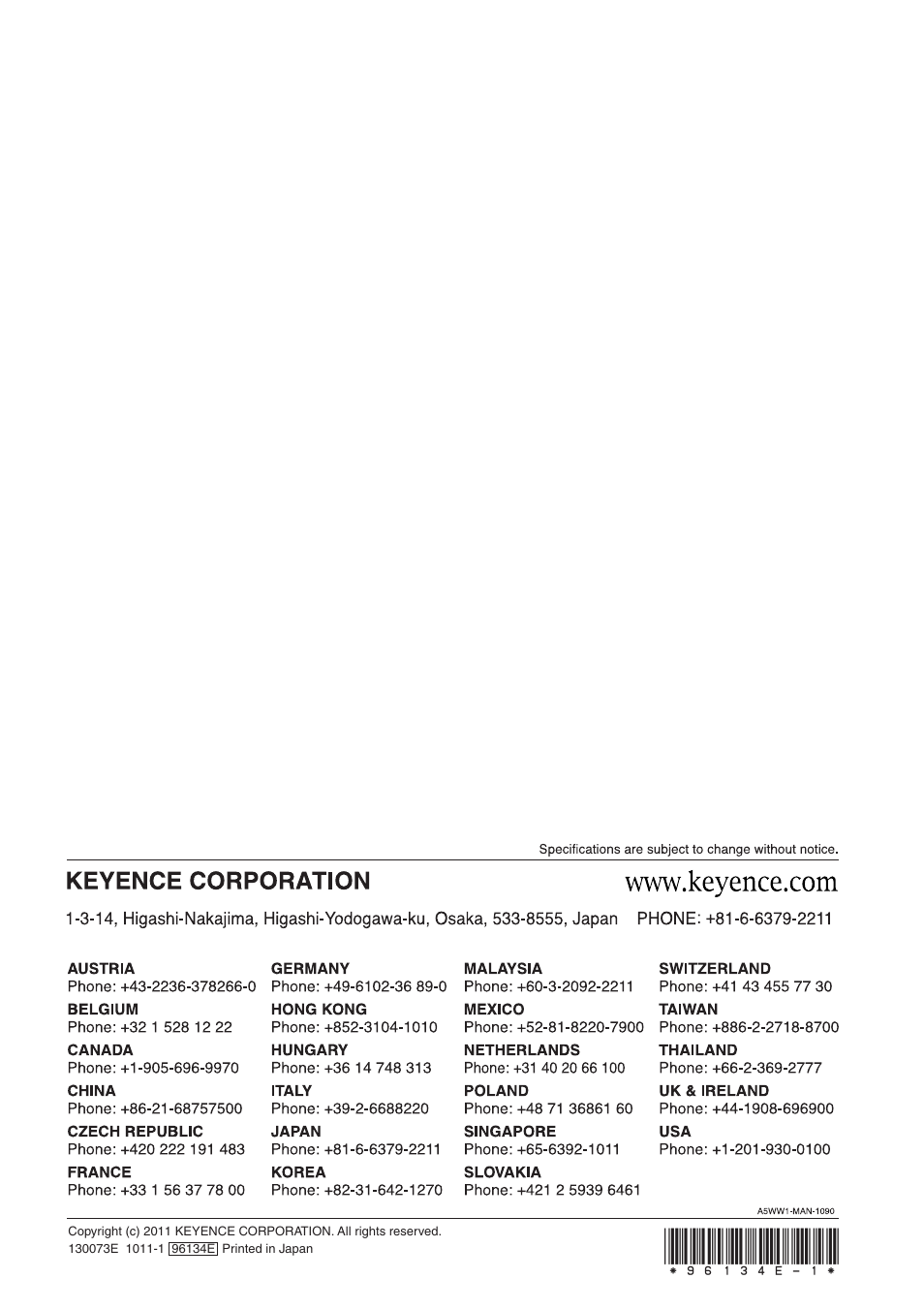KEYENCE LK-H2 User Manual | Page 76 / 76