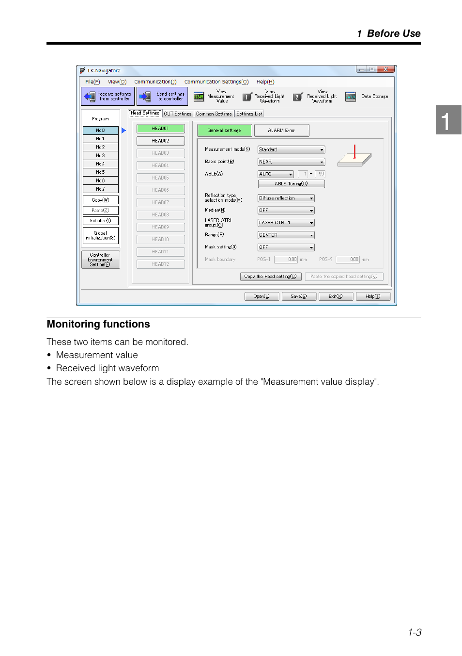KEYENCE LK-H2 User Manual | Page 9 / 76