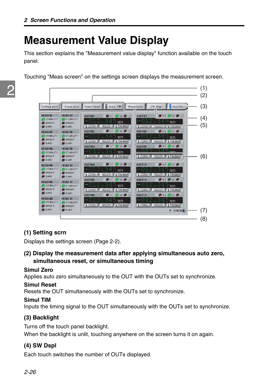 Measurement value display, Measurement value display -26 | KEYENCE LK-HD1001 User Manual | Page 44 / 62