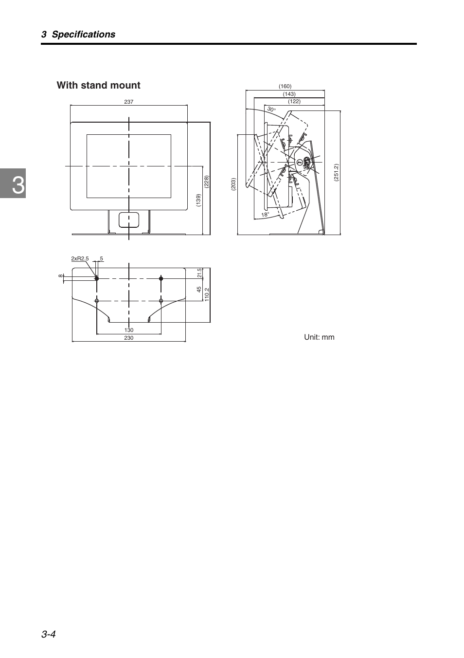 With stand mount, 3 specifications | KEYENCE LK-HD1001 User Manual | Page 50 / 62