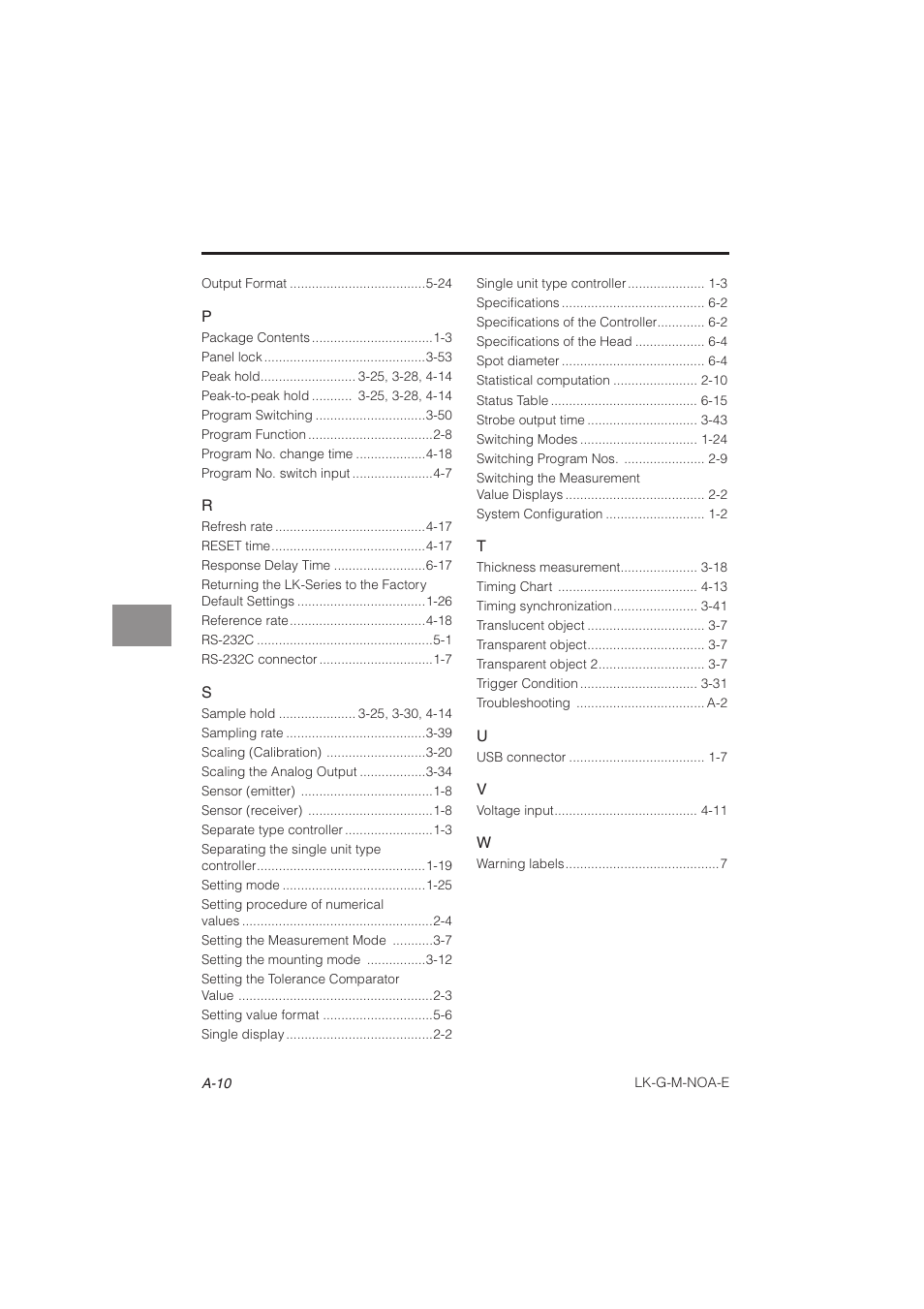 KEYENCE LK-G Series User Manual | Page 194 / 198