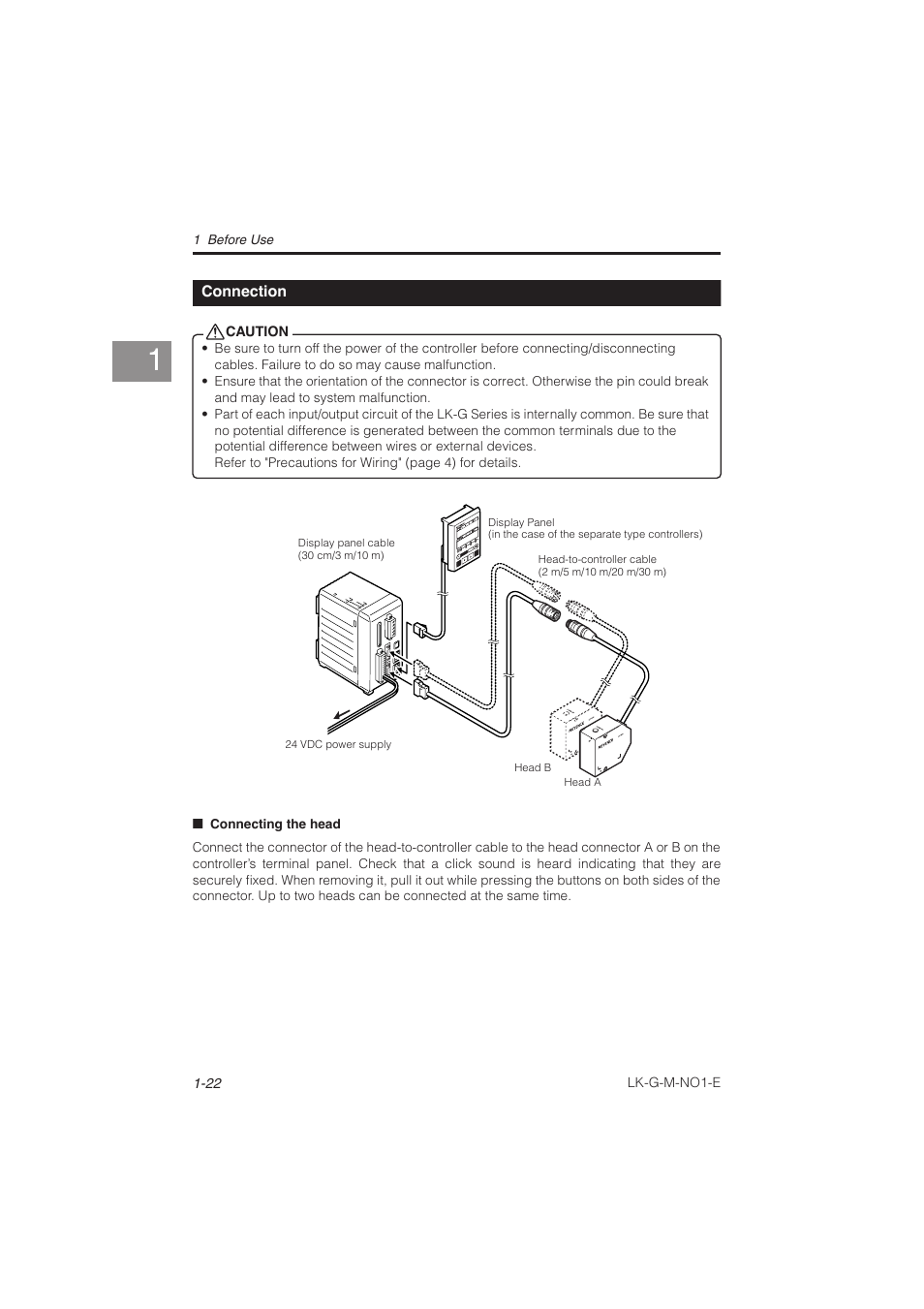 Connection, Connection -22 | KEYENCE LK-G Series User Manual | Page 42 / 198
